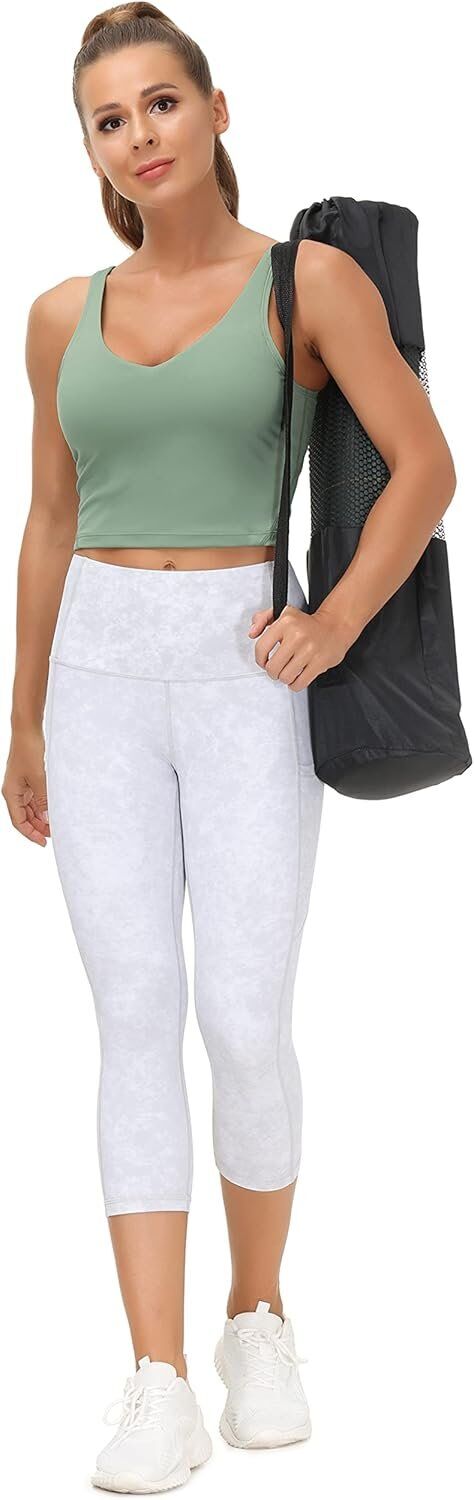 THE GYM PEOPLE Womens' Sports Bra Longline Wirefree Padded with Medium Support - Image 6