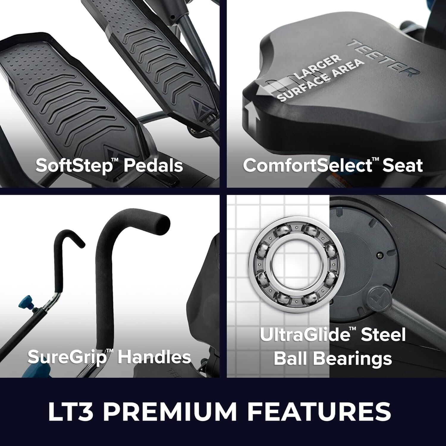 FreeStep LT3 Recumbent Cross Trainer Stepper - Zero-Impact Exercise w/Patented Physical The - Image 4