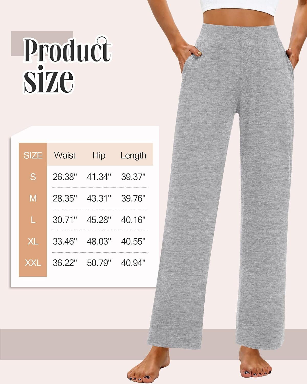 Huukeay 3 Pack Women's Lounge Pants, Cozy Wide Leg Lounge Pants with Pockets Loose Flowy Yoga - Image 5