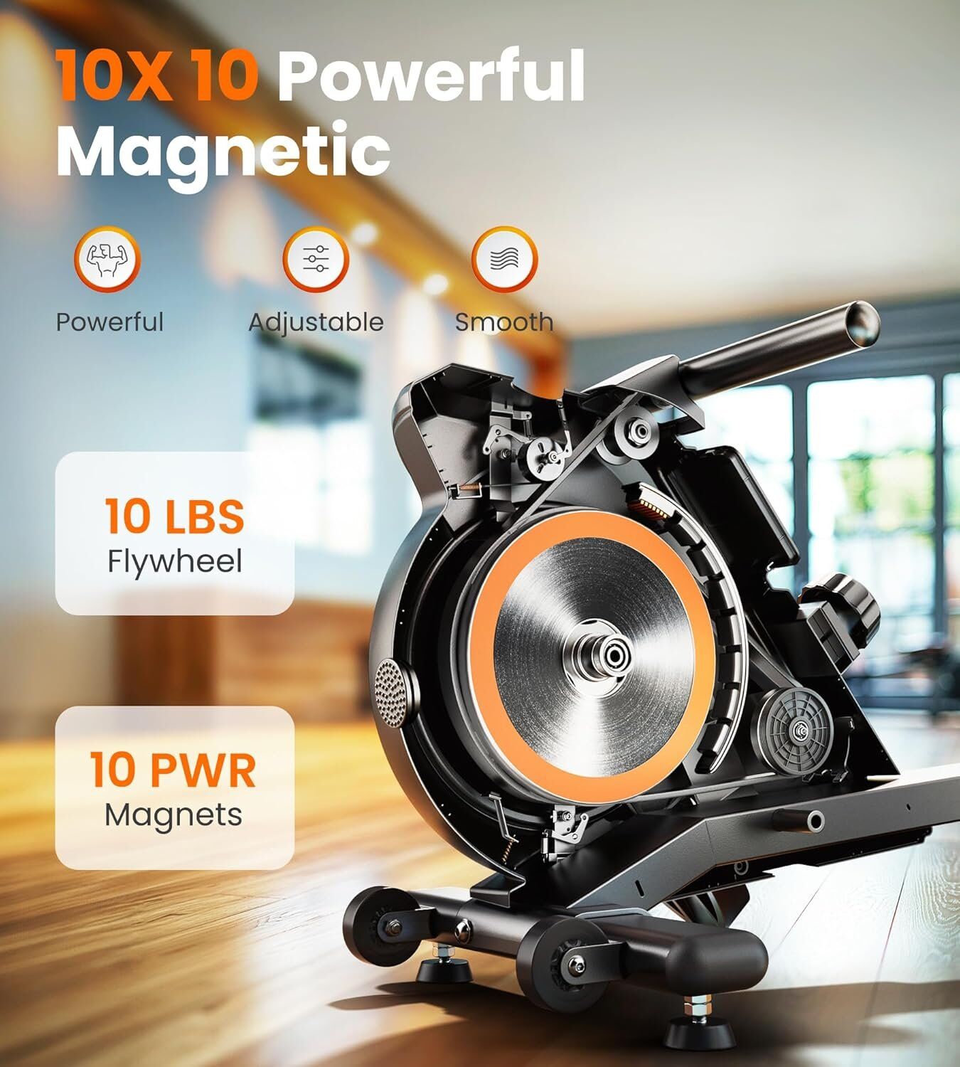 YOSUDA Magnetic/Water Rowing Machine 350 LB Weight Capacity - Foldable Rower for Home Use w - Image 2