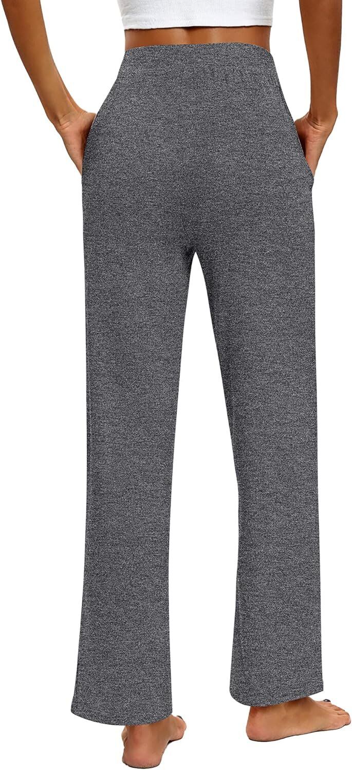 Huukeay 3 Pack Women's Lounge Pants, Cozy Wide Leg Lounge Pants with Pockets Loose Flowy Yoga - Image 3