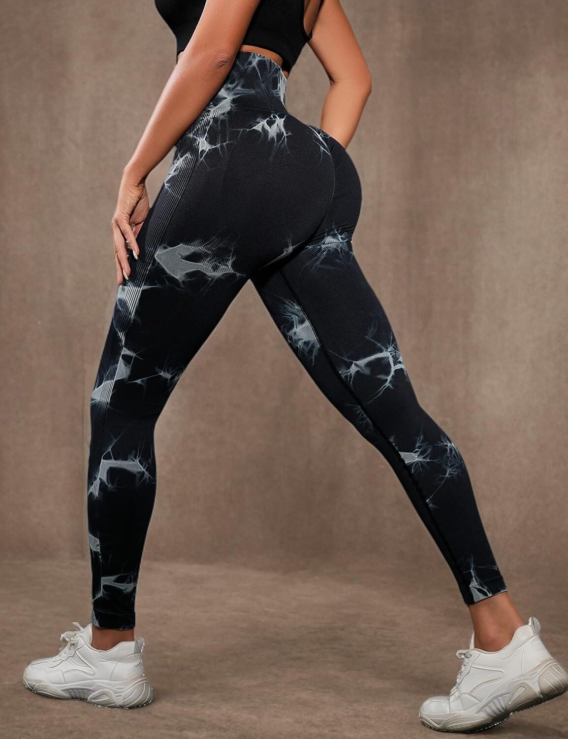 OVESPORT 3 Pack Tie Dye Seamless High Waisted Workout Leggings for Women Scrunch Butt Lifti - Image 6